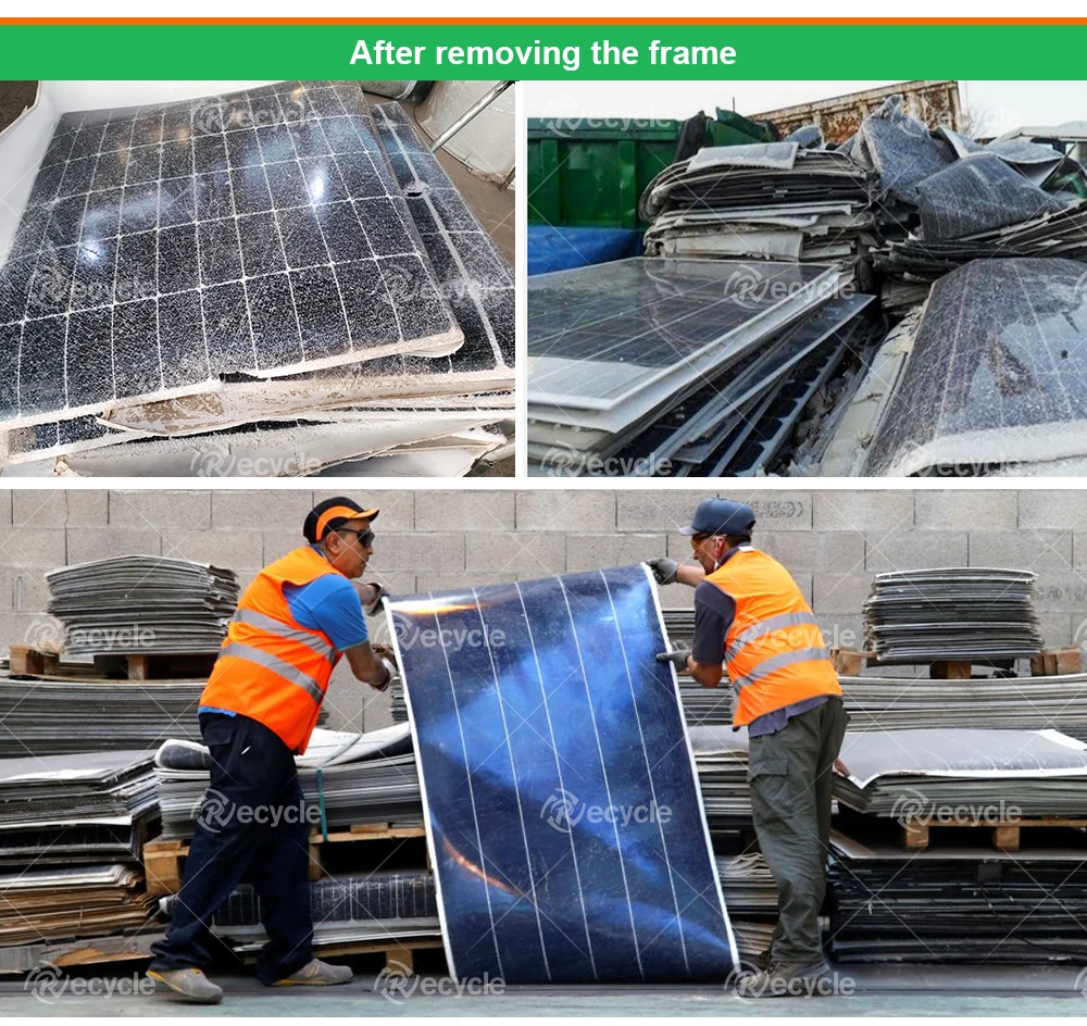 New Technology Aluminum Solar Panel Frame Disassembling Machinery Aluminum Frame Dismantling System for Photovoltaic Panels