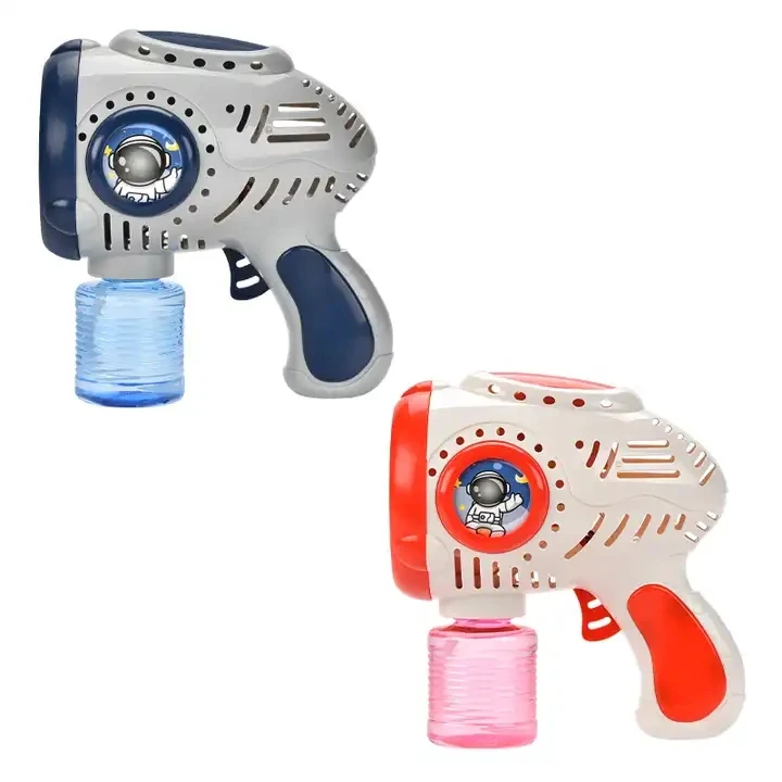 Jinying 30 Holes Bubble Blower with Light Bubble Machine Gun with Refill Solution Bubble Maker Toys for Kids