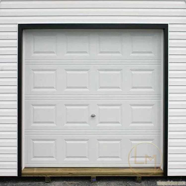 Hot Sale Custom White Aluminum Electric Double 4 Panel Garage Door 9 Ft X 8 Ft Modern 16 X 7 9x7 for Villas Finished Surface