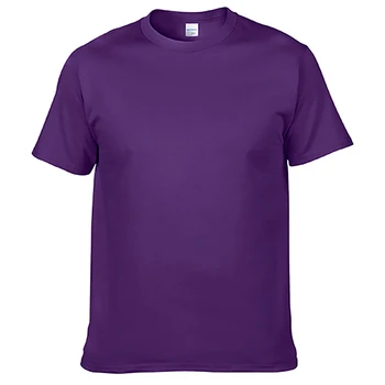 Customized United Usa 180Gsm Purple Casual Plain T-Shirts For Men 100% Organic Cotton T Shirts Mens Clothing