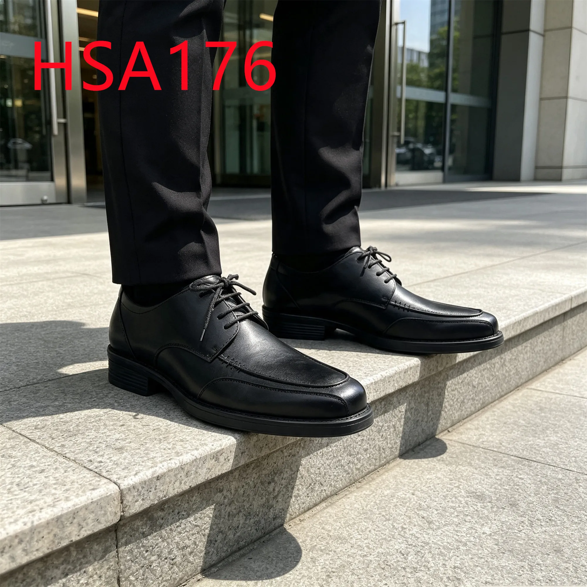 HY,Corporate Office Square&sharp Toe Design Men Leather Shoes Full Grain Leather Moccasin Style Hua Singh Uniform Shoes HSA176