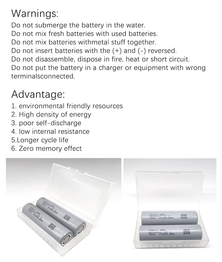 Big Capacity Lithium Ion 18650 Rechargeable Lithium Ion Battery 18650 3