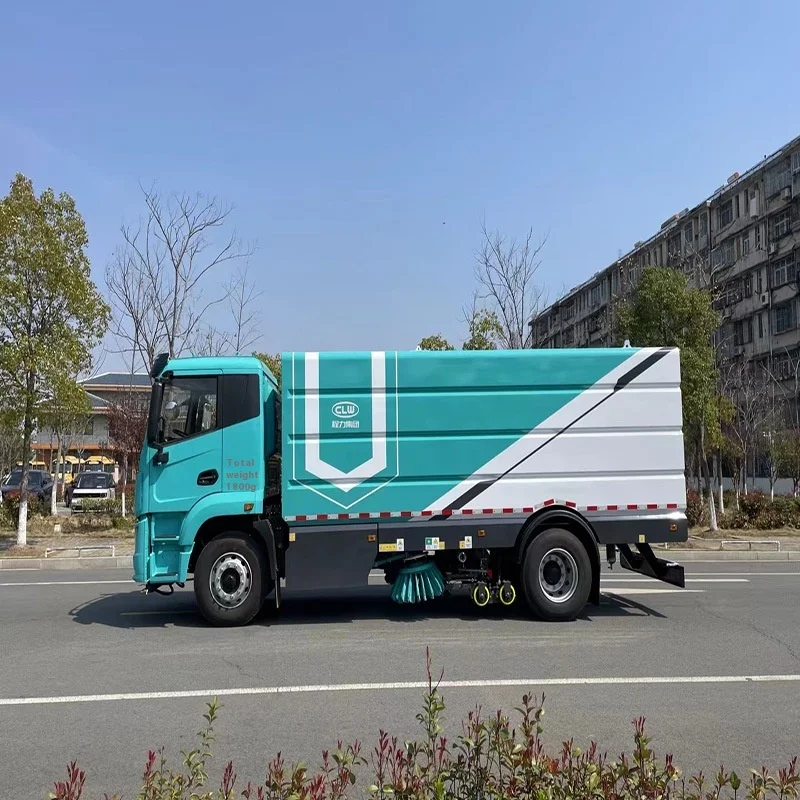 product 18t high performance durable new energy pure electric road sweeper truck electric sweeping car for washing sweeping-1