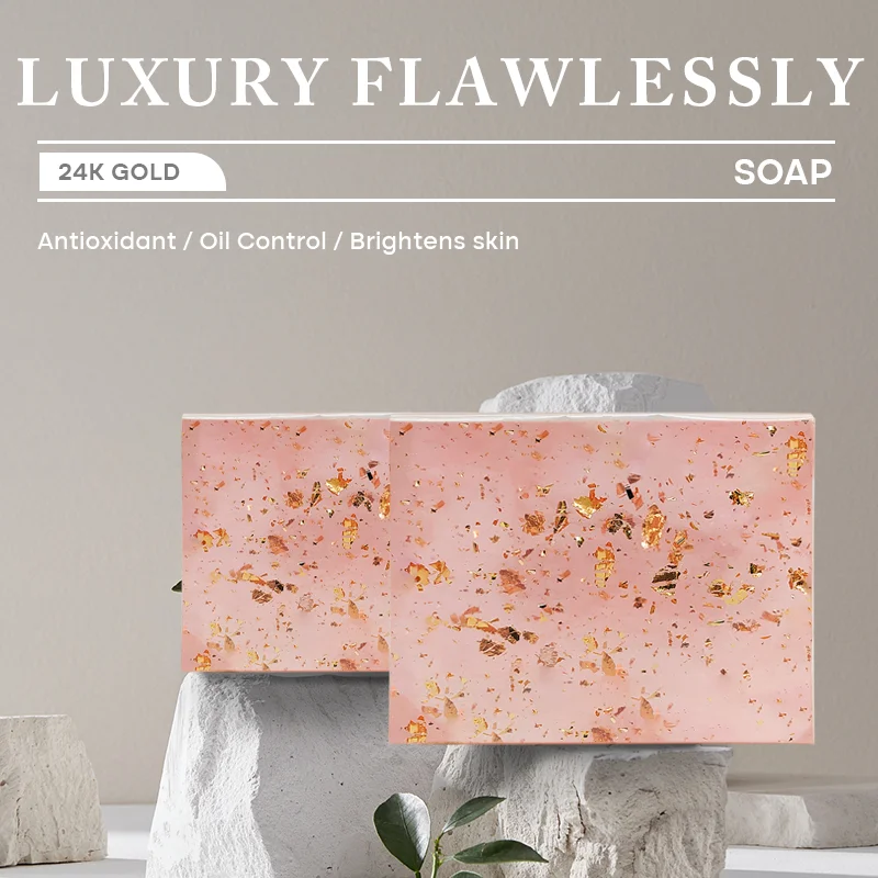 l glutathione gold cleanser Korean Skin Cleansing and Exfoliating Soap Bar Organic Vitamin C Skin  Whitening and Moisturizing 24k Gold L-Glutathione Soap