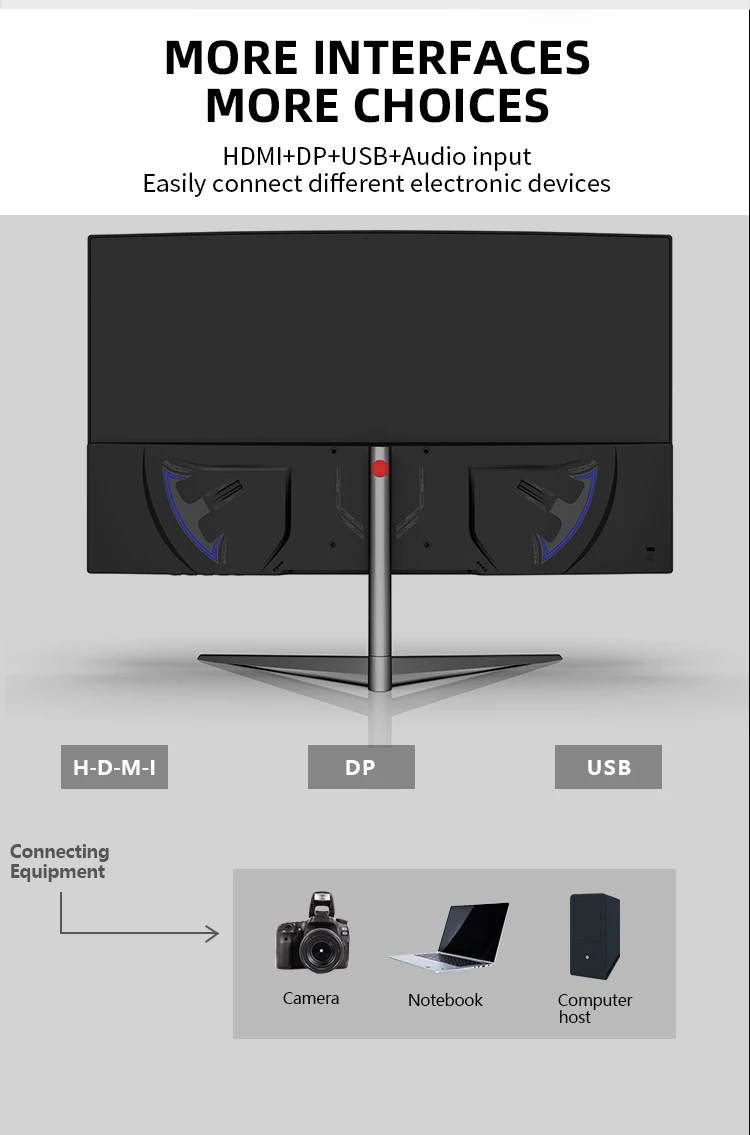 Desktops 1K 2K 4K LCD Monitors 27 Inch Gamer Display 144hz