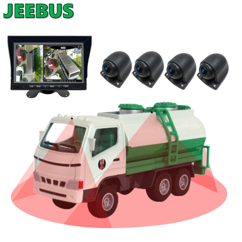 Full HD 3D 360 Degree Camera Bird Eye View Panoramic Security Parking System for Watering Truck