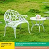 Little rose hemp white park chair+53 round coffee table