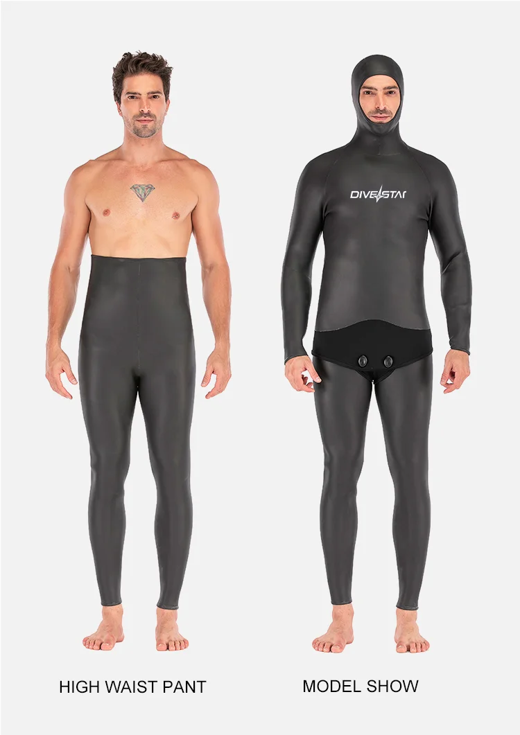 DIVESTAR Custom LOGO High Quality 3mm Neoprene Material Super Stretchy Smoothskin Freedive Swimming Wetsuit for Man