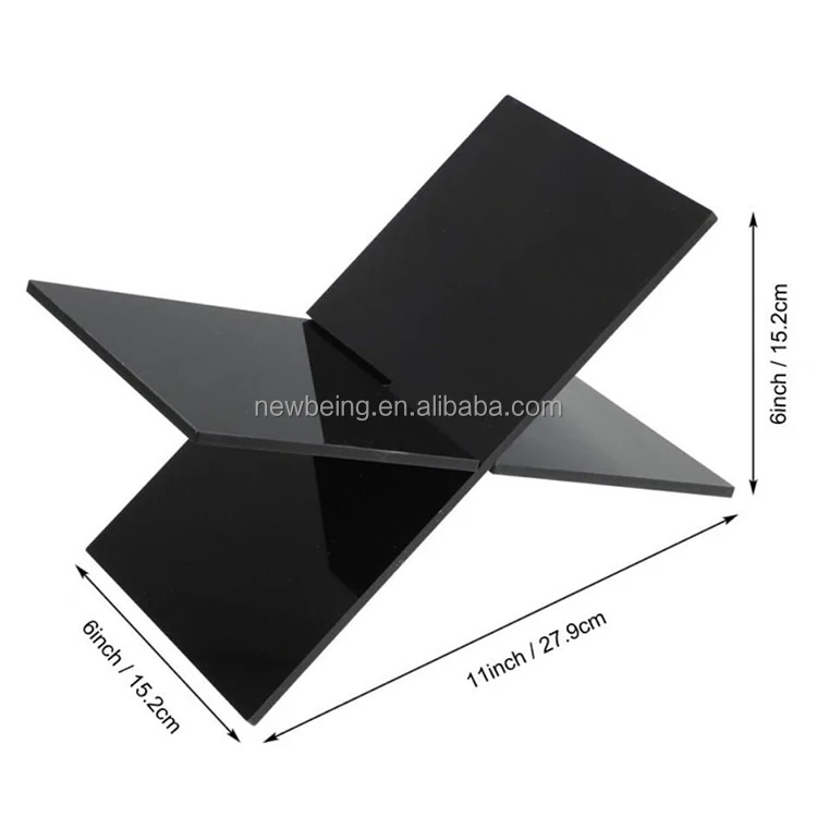 Folded Open Plexiglass And Acrylic Book Stand Holder Shelf Model