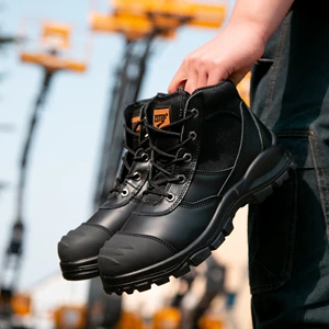 High Quality Shoes Perfect for Your Work Shoes  Non-slip Soles Non-slip Soles Safety Shoes Boots Men's High Top Leather Boots