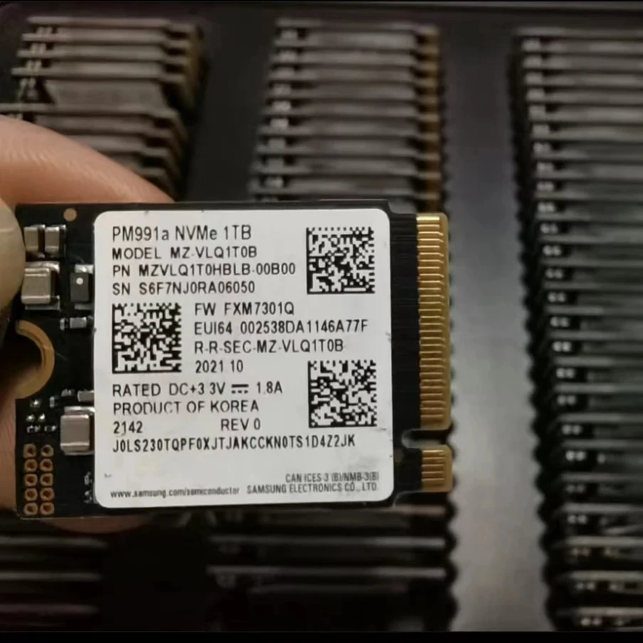 内蔵型SSD Samsung MZ-VLQ1T00 NVMe 1TB SSD M.2 2280 Samsung 1TB PM991 SSD M.2 MZ-VLQ1T00 Internal PCIe 3.0 x4