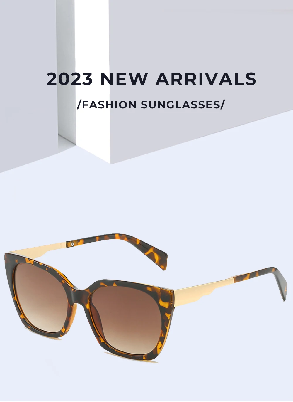 Sunglasses 2023 Oversize Square Eyewear Trendy Frame Modern Metal