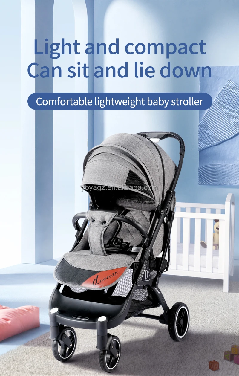 2023 Factory Sell Directly Luxury Aluminum Frame Fancy Baby Stroller