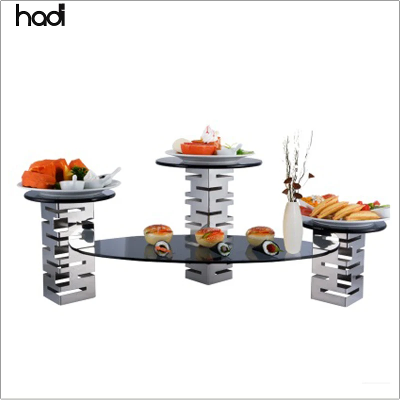 Modern Display Rice Buffet HADI Steps Food Buffet Stand - Modern Stainless Steel