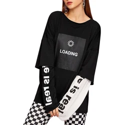 2020 New Fashion T Shirt Woman Casual Wear Cotton Spandex Figure Graphic Oversized Tees
