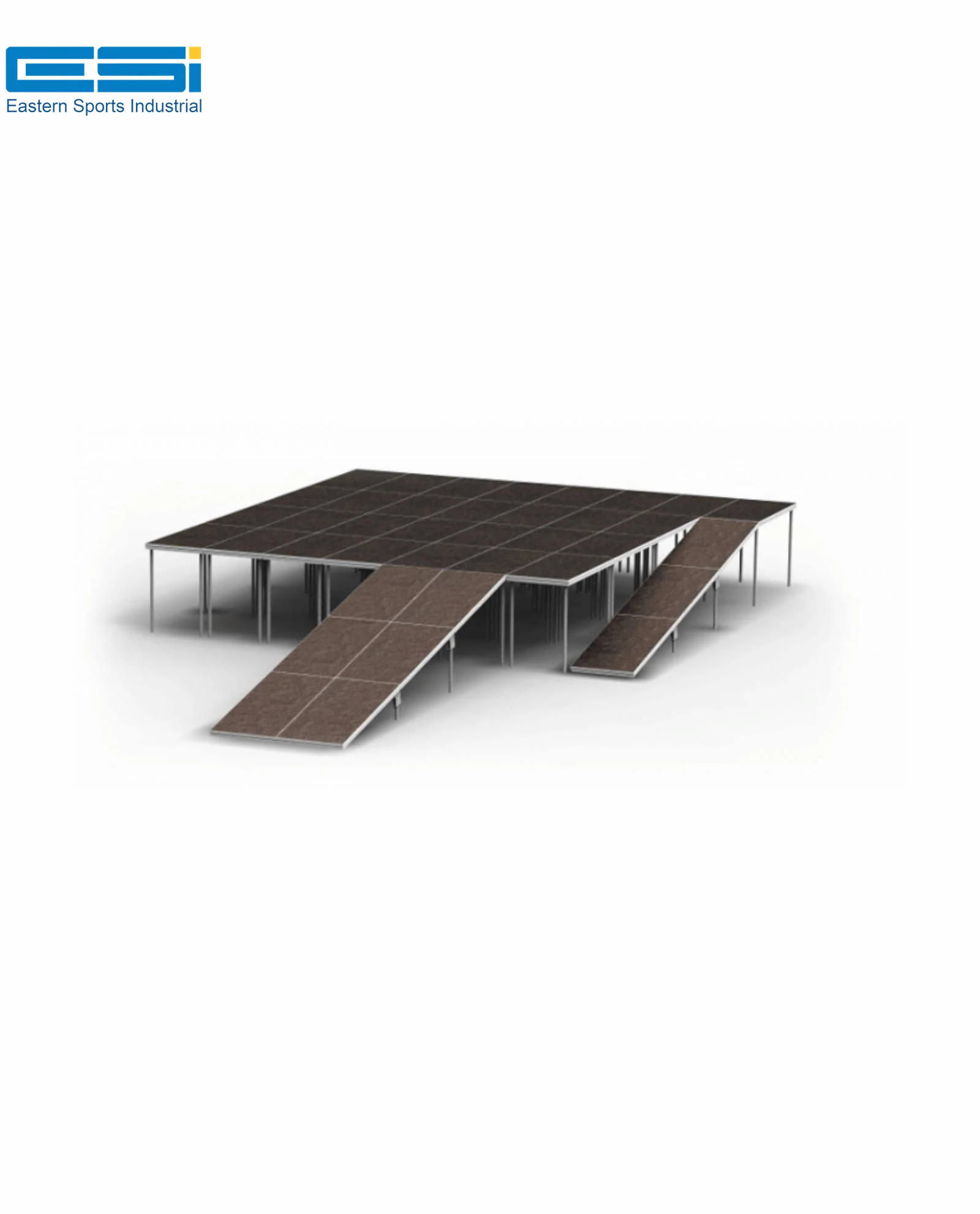 Temporary Stage Ramp ESI Interlock Outdoor Stage Ramp Design for Aluminum Stages