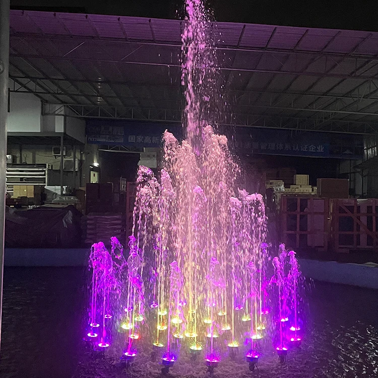 Customized Colorful Dancing Music Water Fountain African Style Metal Floating Pond Fountain