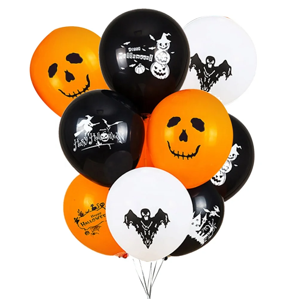 12inch Party Decoration Helium Balon Orange Custom Printed Pumpkin ...