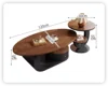 Black frame 120 walnut-side table
