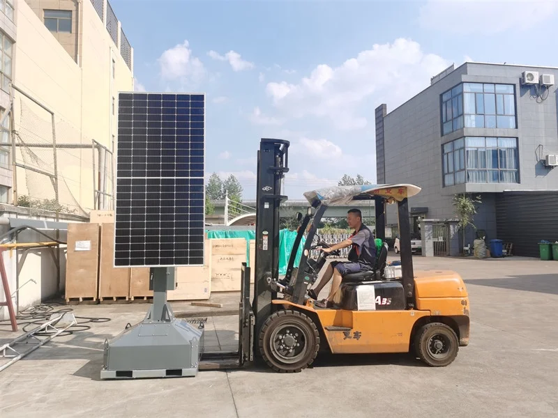 Biglux HiGuard PTZ Camera Skid Type Portable Solar CCTV Tower