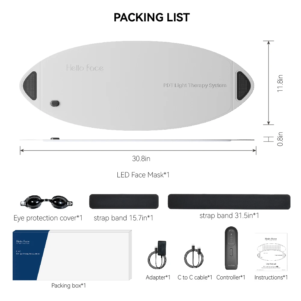 Hello Face L6 PDT Machine - 460nm, 605nm, 630nm, 850nm LED Light