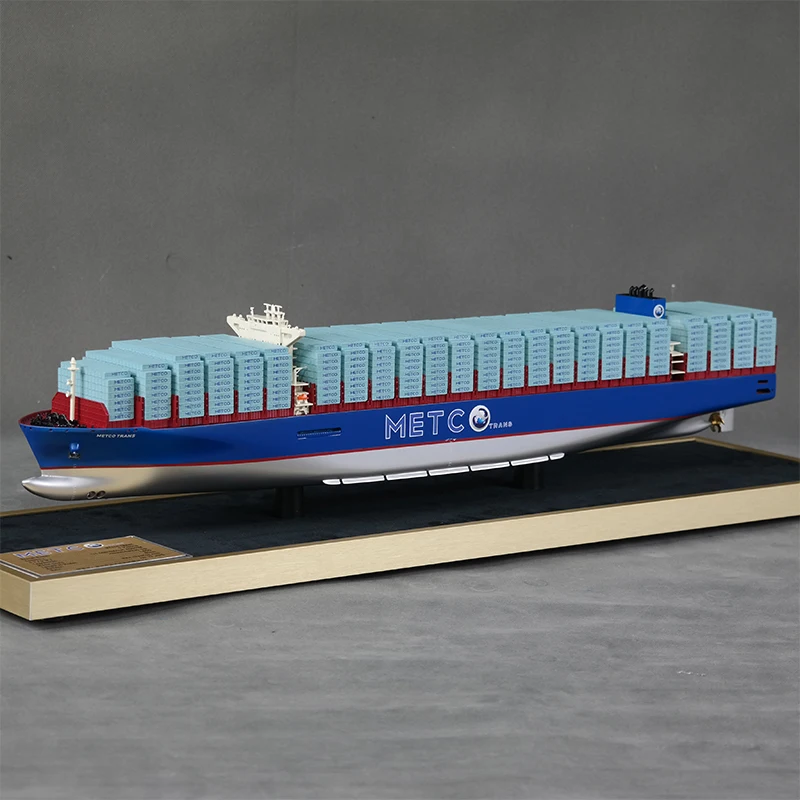 【A】O.A.S Customized 65cm Container Ship Model Factory Freight Forwarder Logistics Gift for Christmas Opening Design