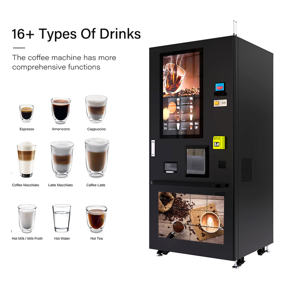 Wholesale Full Automatic Smart Commercial Operated Coffee Maker Vending Machine For Business