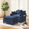 Bleu + Tissu + Plastique + Acier + Bois + 1 Siège + Mousse
