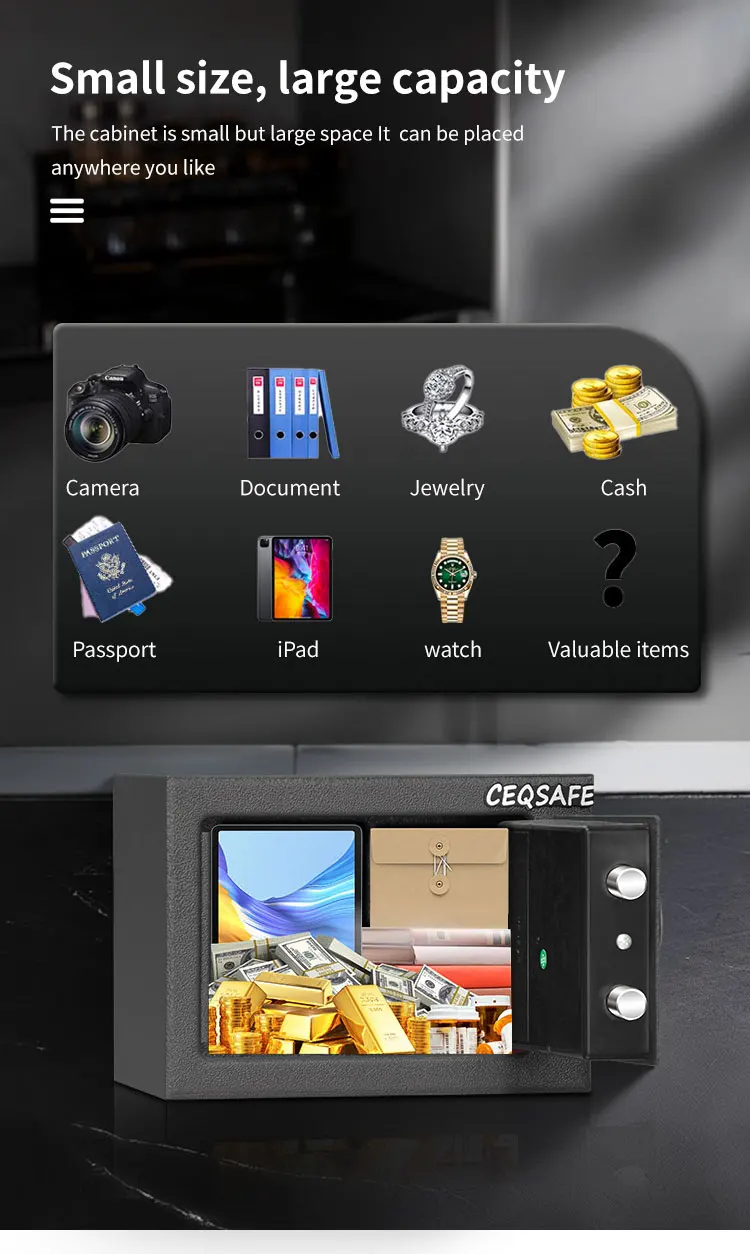CEQSAFE Wholesale Security Home Electronic Safe Digital Hotel Mini Safe Box details