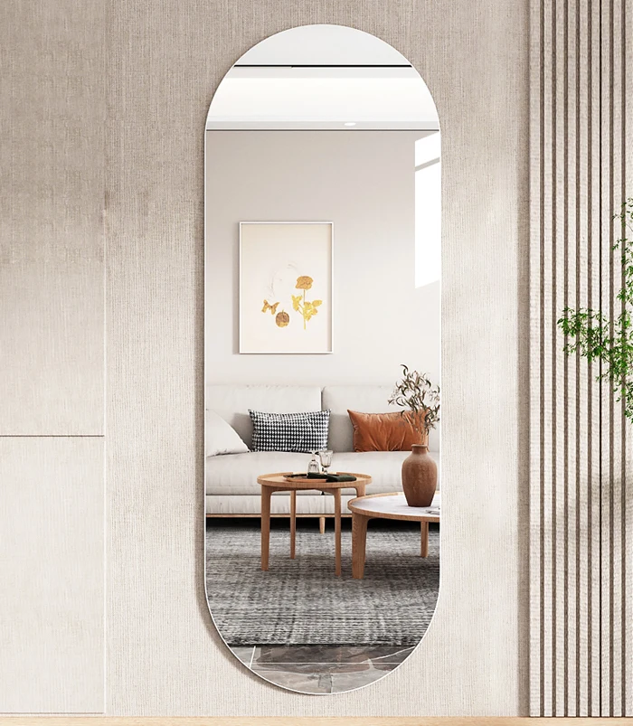 High Quality 3MM 4MM 5MM Customized Shape Frameless Polish Edge Decorative Furniture Bathroom Wall Mirror for Furniture