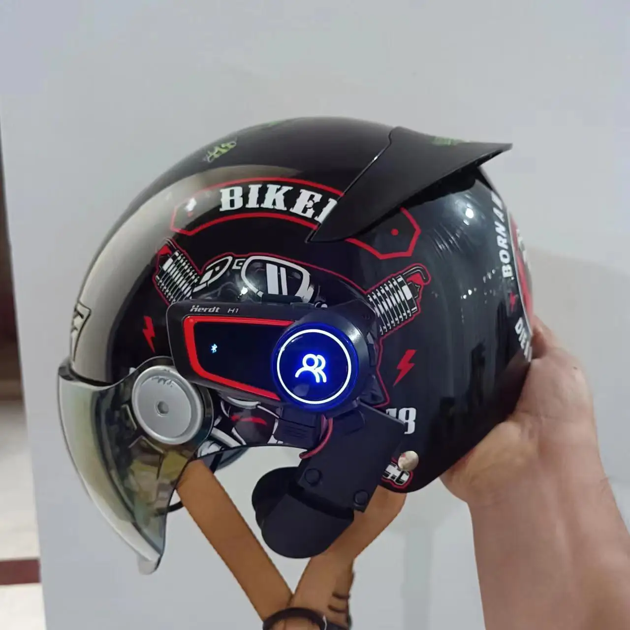 Zello App Wireless Waterproof Helmet Bt5.2 Motorcycle For Motorcycle