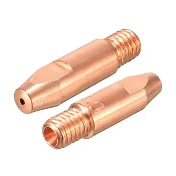 MIG Welding Consumables M6 25AK Contact Tip 1.0 28mm Length E-Cu / CuCrZr MIG Contact Tip for Binzel 24KD Torch