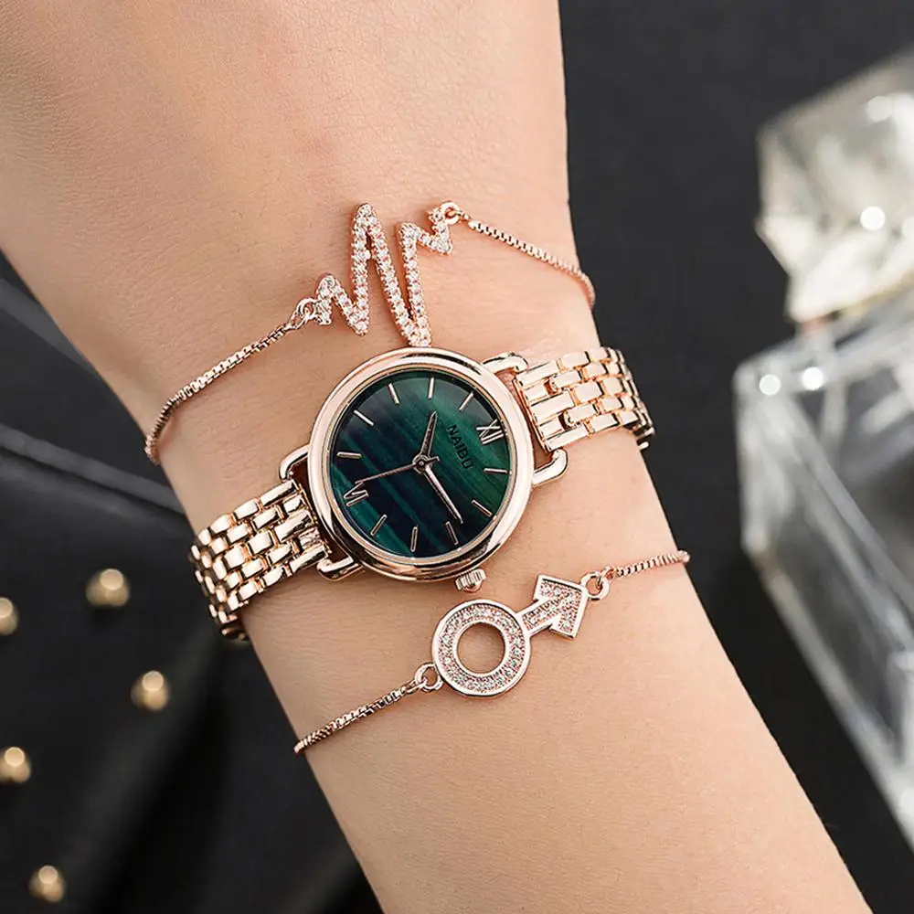 Fashion Luxury Wrap Lady Bangle Watches Women Watch With Bracelet Gift Set - Main Image