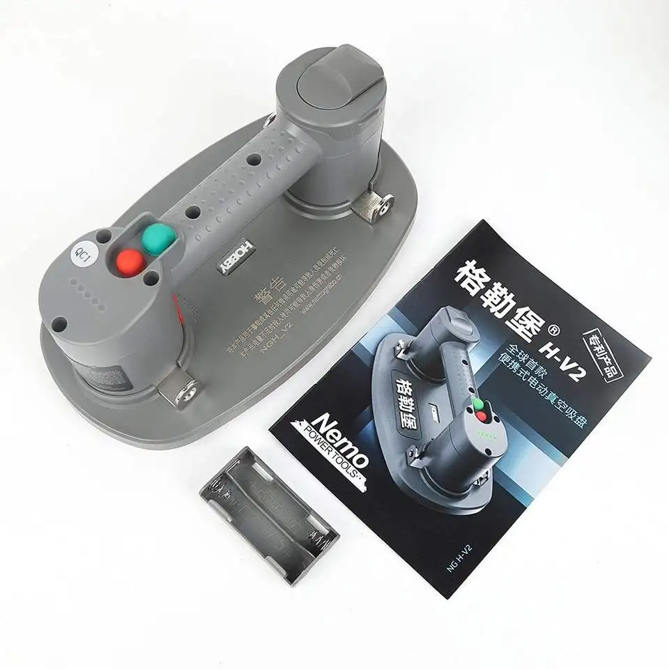 Seesii Ventosa Elettrica Sollevamento 600LBS - 8 Pollici, 4 Batterie, Display Digitale Per Vetro, Granito, Metallo - Foto 3