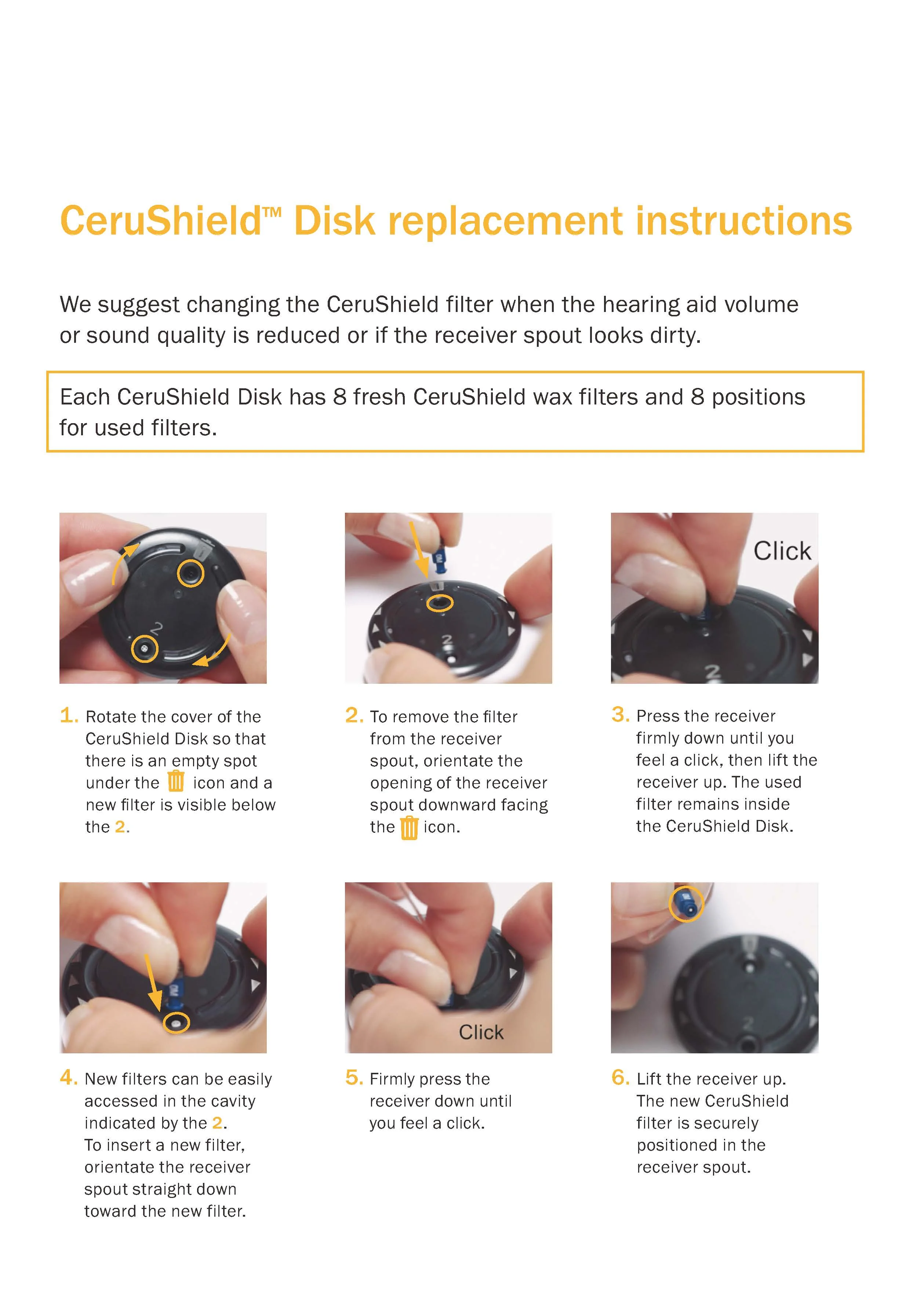 Original Phonak Hearing Aid Cerushield Tm Disk Wax Guards Wax Filters
