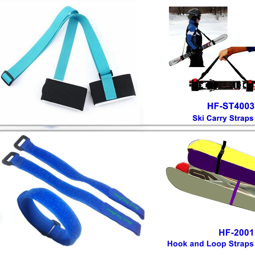 Fascette Porta Sci Regolabili - Cinghie In Nylon Per Trasportare Sci, Snowboard E Attrezzatura - Foto 4