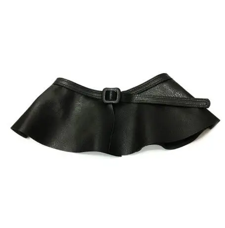 WIIPU Women Skirt Peplum Belt Female Harness Dresses Fashion Wide Gothic Luxury Waist Designer Ladies Black Basque Belts Leather