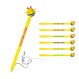Customized ABS Plastic Bee Gel Pen with Printing Logo Brand Wholesale for Children Gift