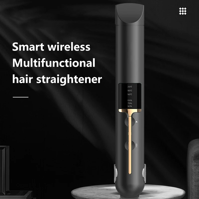 Wireless in Travel LCD Display Ceramic Flat Iron Private Label