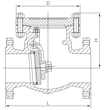 API/BS ASTM A216- Grade WCB Class 150 Class 300 Cast Steel Swing Check Valve