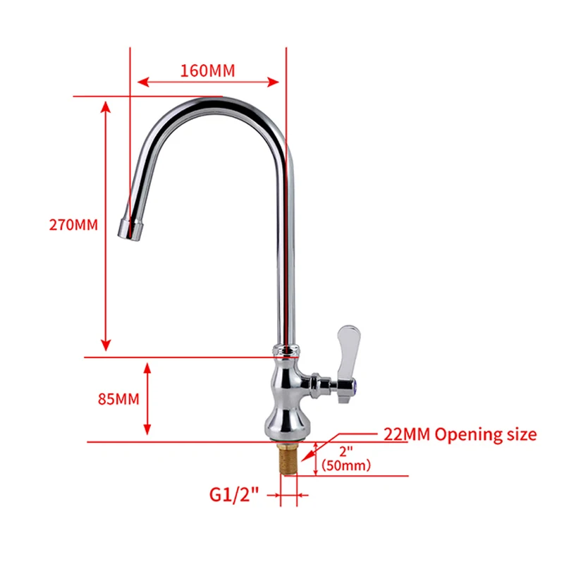 Wholesale Commercial Kitchen 360° Round Tap Brass Chrome+Stainless Steel Water Sink Kitchen Faucets Basin Taps for Kitchen manufacture