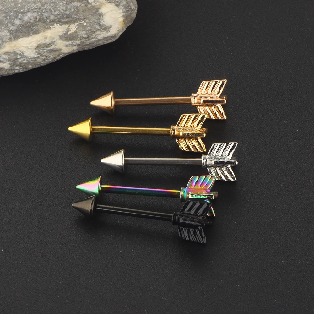 Surgical Steel Arrow Nipple Rings Barbells Body Piercing Jewelry Nipple bar Nipple Piercings