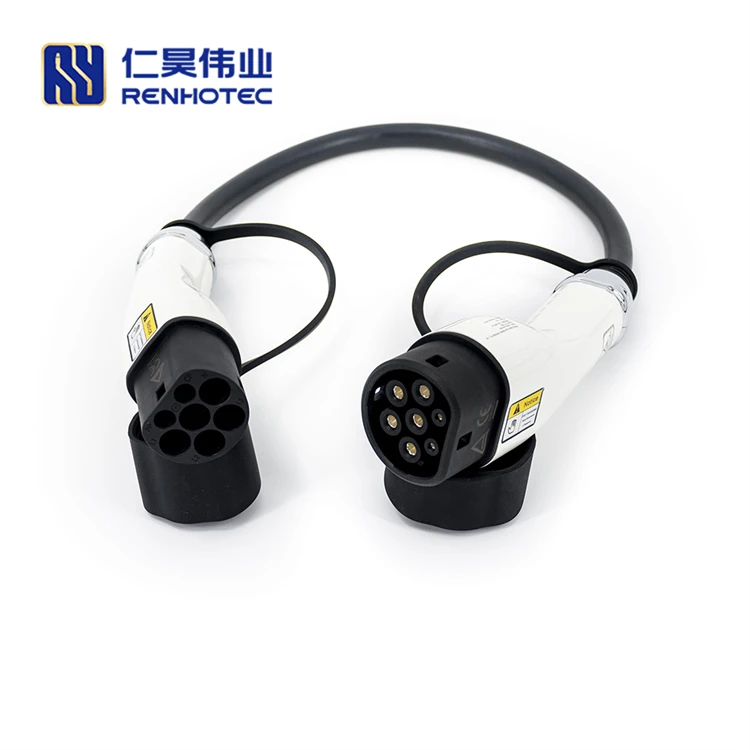 Charge with Car Electric 16A Plug Spring J1772 Reel 3 Mode Type1 Holder 32A Type2 Evse for 1 to Charger 2 Type Charging EV Cable