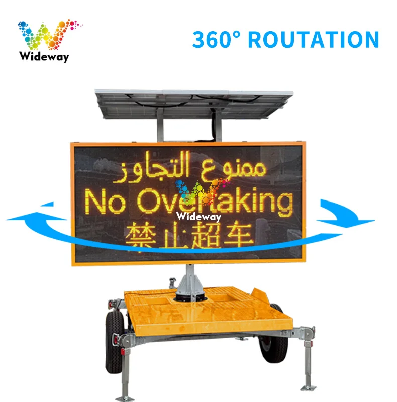 Outdoor Led Traffic VMS Mobile Trailer Mount Road Solar Portable Variable Message