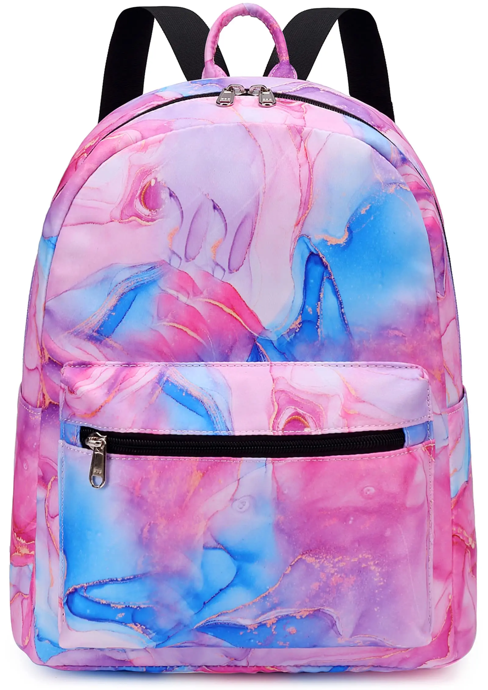 Marbled Mini Backpack - Pink & White