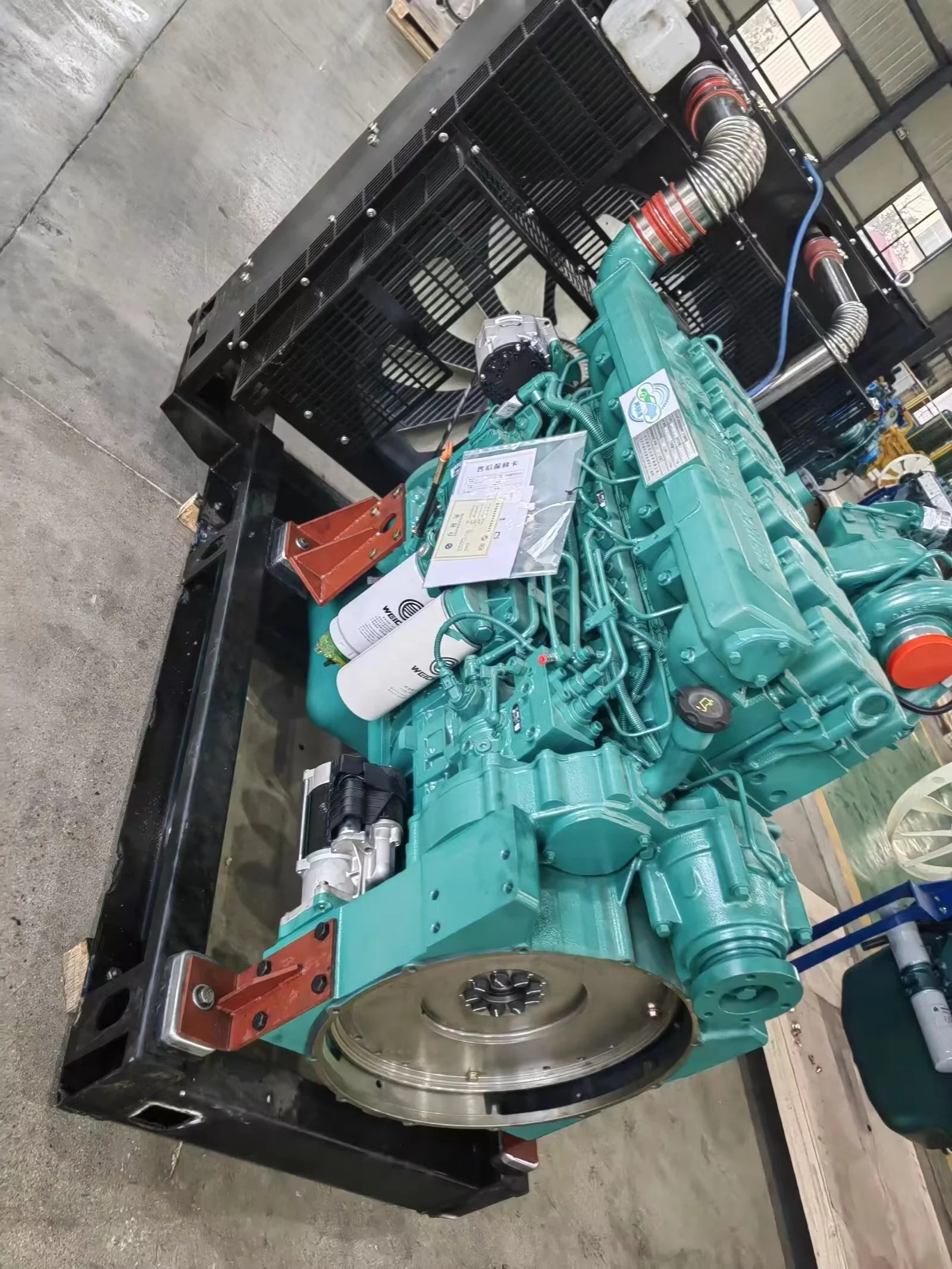HOWO 371 Truck Engine Assembly 336-420 Horsepower New Condition Diesel Engine with Gear Box Model Howo