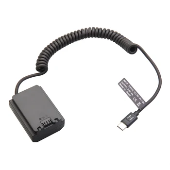 TYPE C  NP-FZ100 Dummy Battery Adapter USB Type-C Spring Power Cable for Camera A6600 A7C A7III A7SIII A7R detail image