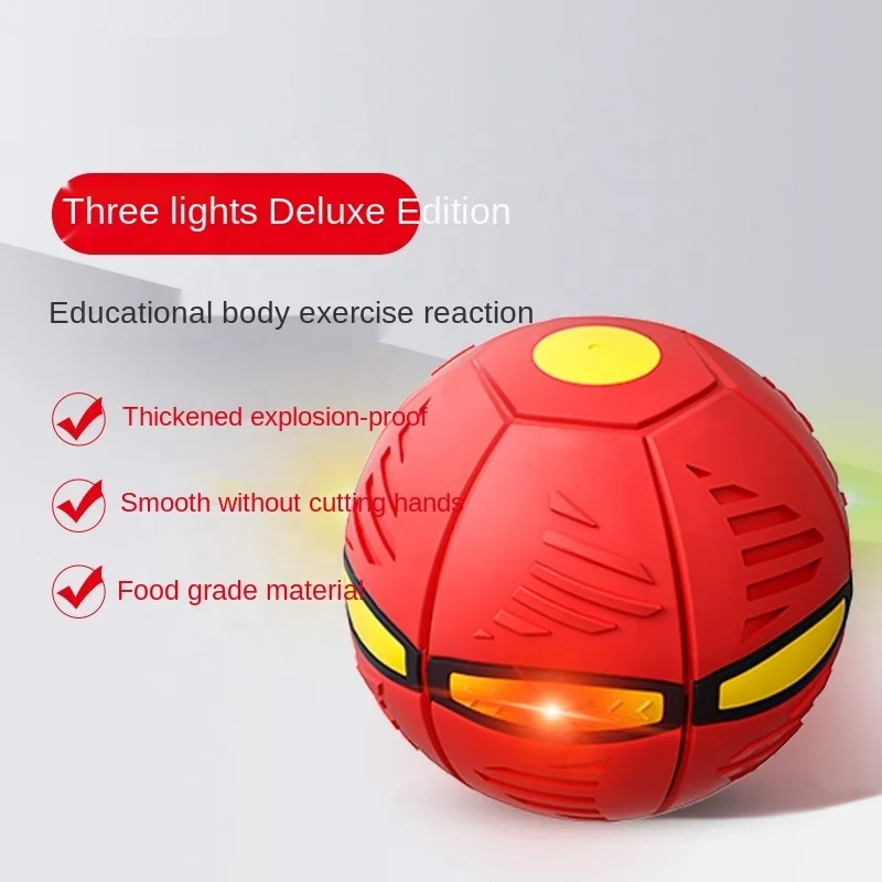 YIWU ALLO 2022 New Hot Sale Toys Flying Saucer Ball Fidget Toys Creative Outdoor Sport Game Parent-Child Magic UFO LED Ball Toy