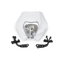 JFG RACING Faro Anteriore Universale Motocross,Mascherina Moto con Faro per la maggior parte delle SX SXF EXC EXCF Motocross Enduro Supermoto-Arancione