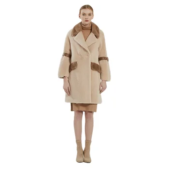 Hot Sale Quality Cheap Custom women's sheep fur & mink coat